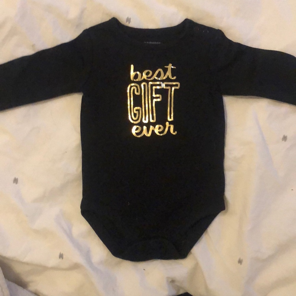 New gymboree metallic best gift onesie